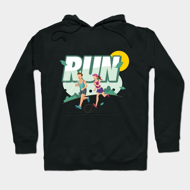 RUN AND FUN Hoodie by BALINESE GIRL